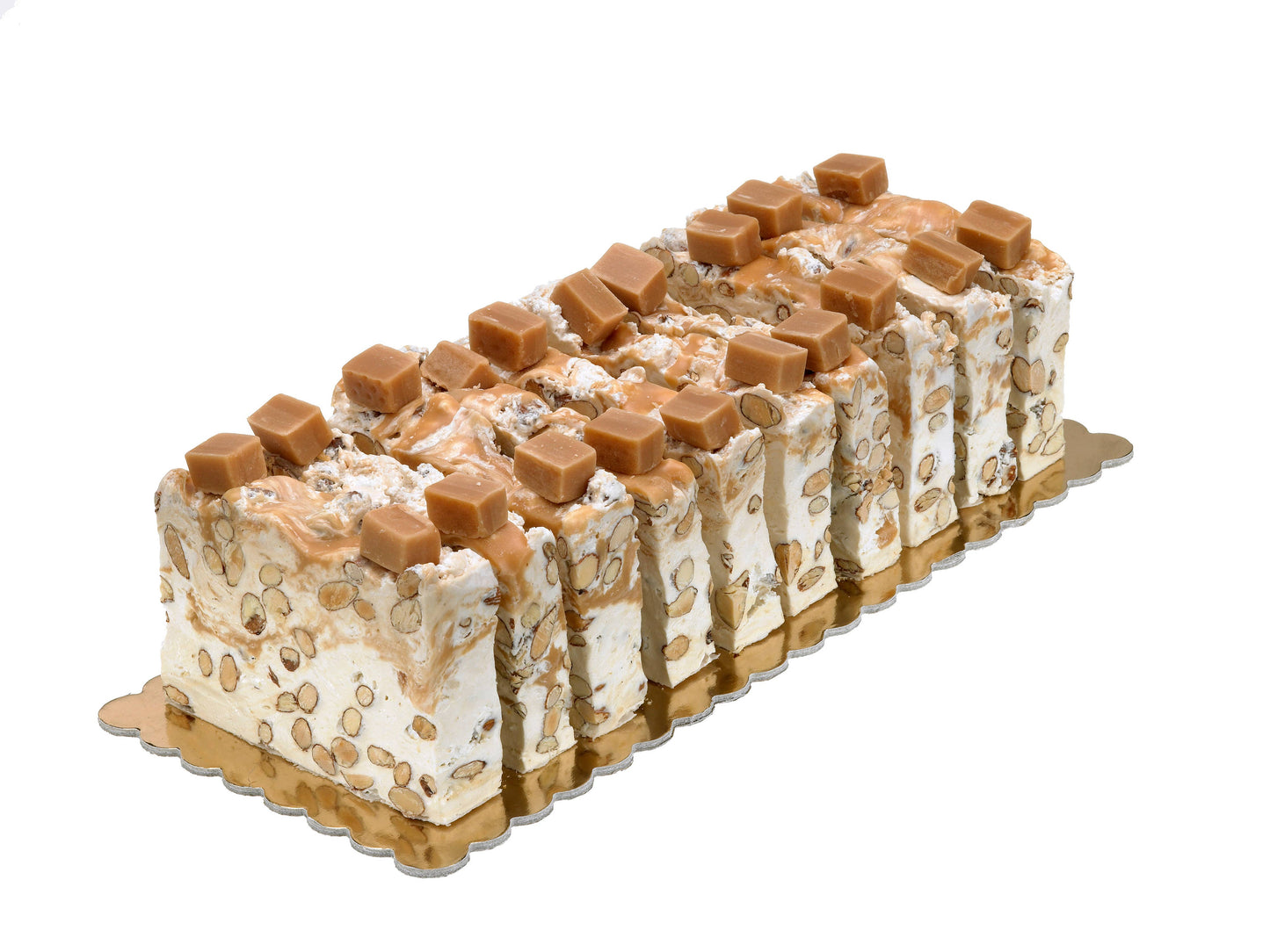 Salted caramel soft nougat 150g 12 slices Tray