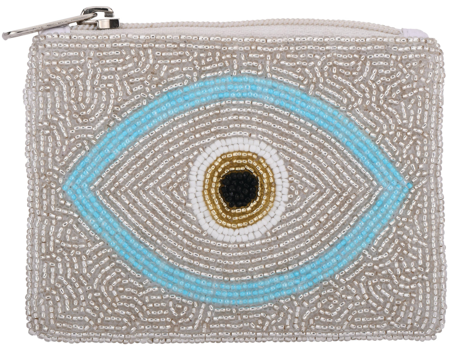EYE BEADED PURSE WALLET
