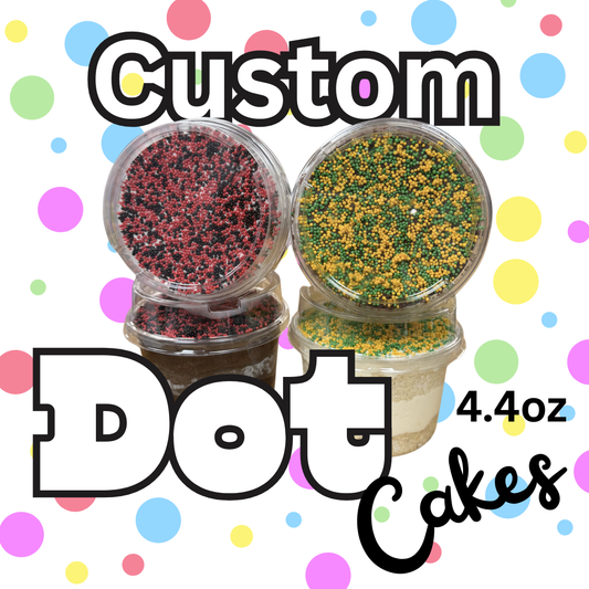 Custom Dot Cakes (4.4oz)