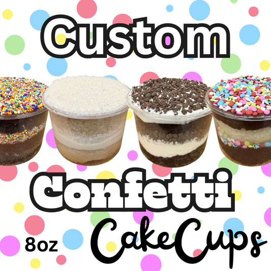 Custom Confetti CakeCups (8oz)
