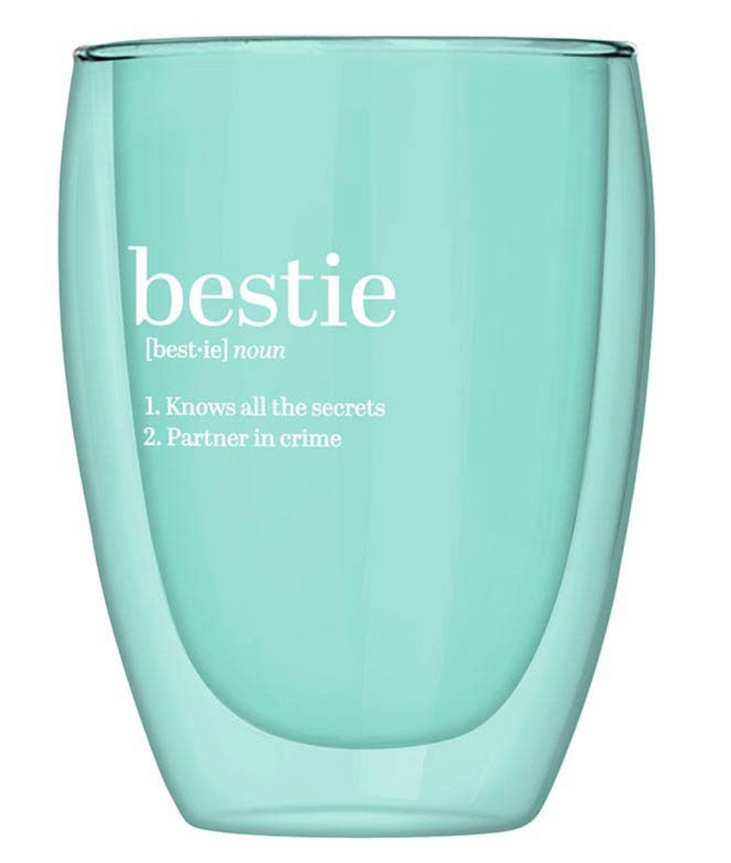 Bestie stemless wine glass-The Cake Boutique