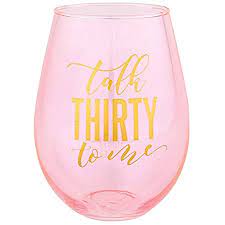 Slant Jumbo Stemless Wine Glass-The Cake Boutique